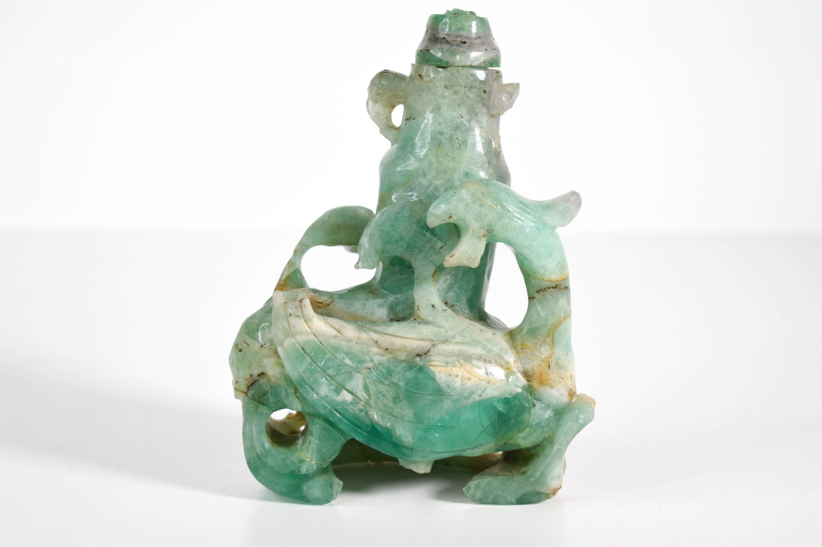 Chinese Carved Jade Sculpture: Height 13" ****We Offer In-House Shipping***