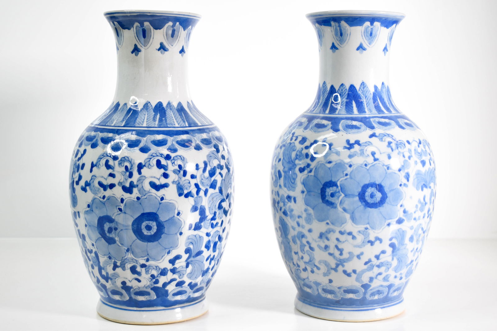 Chinese White and Blue Porcelain Vases (1 of 5)