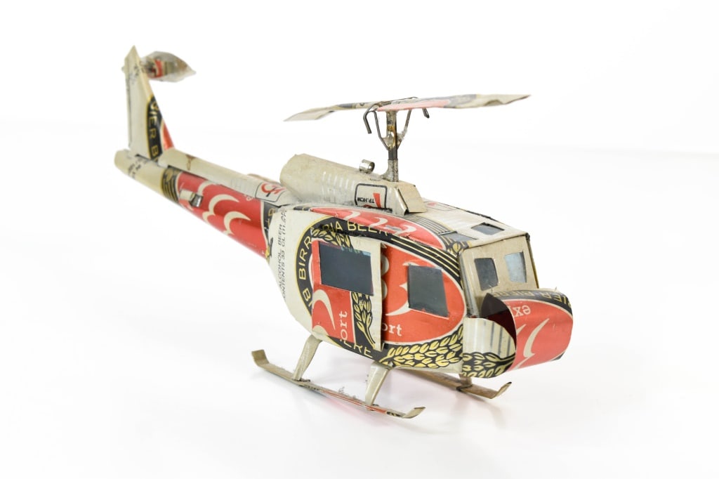 Tramp Art Beer Can Helicopter: Modern tramp art Length 9" ****We Offer In-House Shipping***