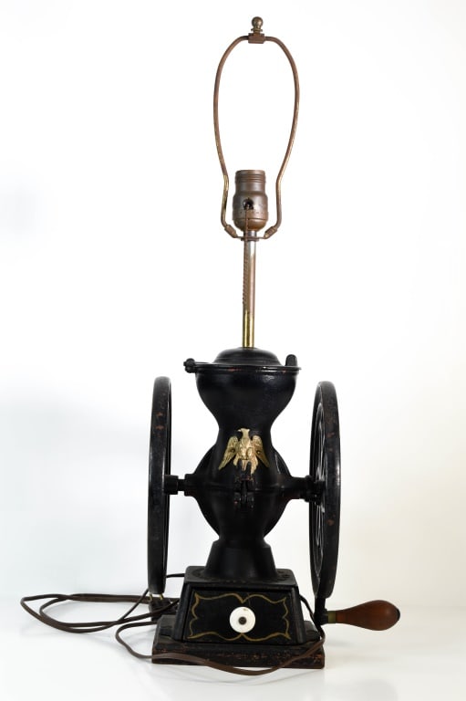 Antique Coffee Grinder Lamp (1 of 5)