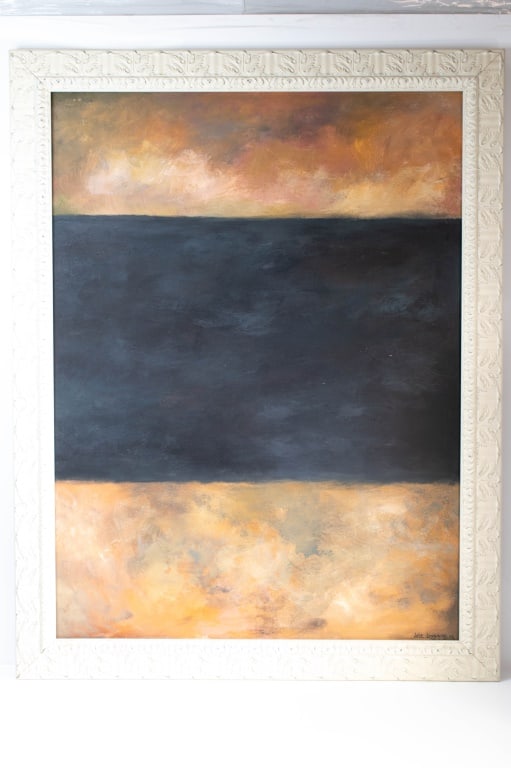 Julie Longacre Untitled Abstraction, 2004: A nice modernist painting by Julie Longacre, American, Berks County, Barto. Well listed. Height approximately 46" Length 35" ****We Offer In-House Shipping***