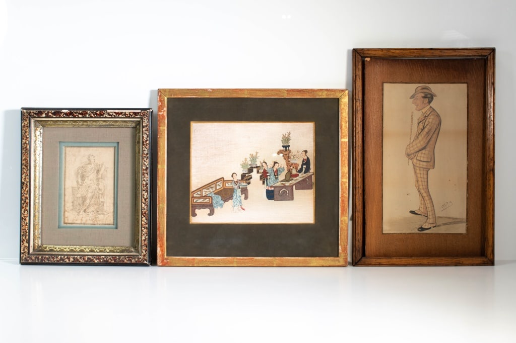 Discovery Art, Watercolor, Asian, and More: All for one money Largest frame 17 inches ****We Offer In-House Shipping***