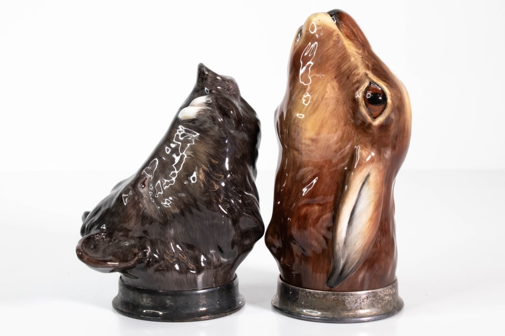 Porcelain Stirrup Cups: English porcelain stirrup cups Largest item Height 6" ****We Offer In-House Shipping***