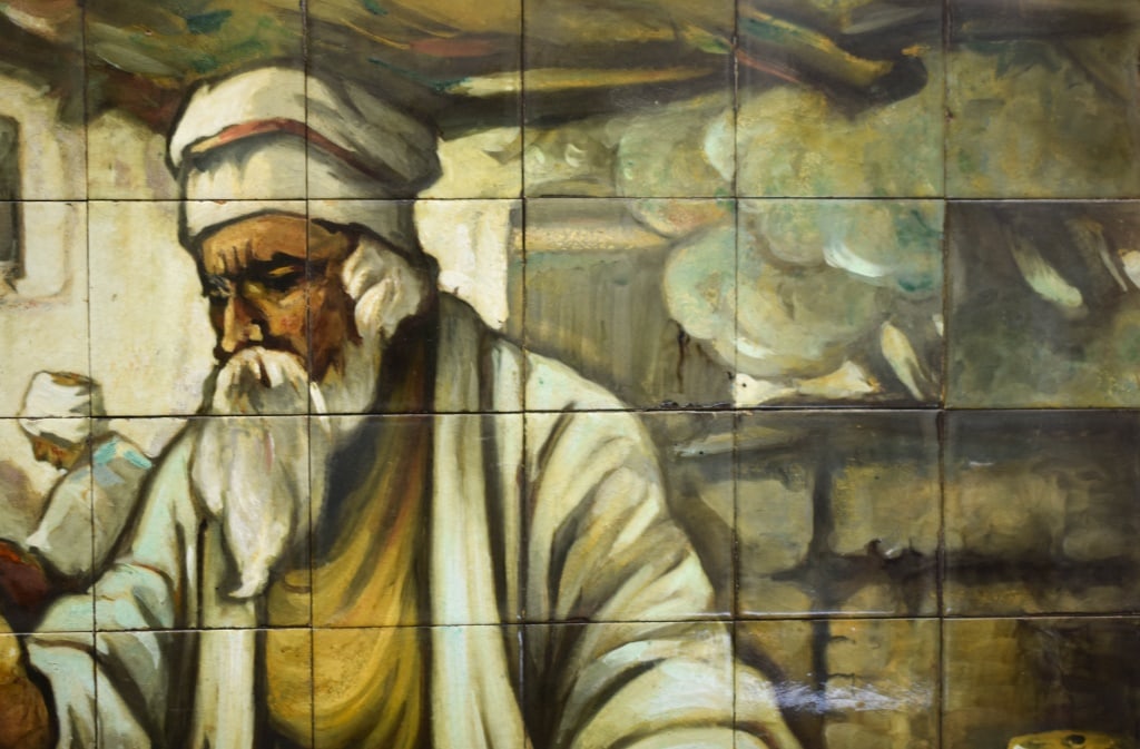 Ceramic Tile Mural Panel - Scholar at Study - 3