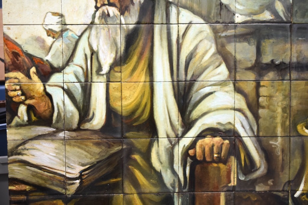 Ceramic Tile Mural Panel - Scholar at Study - 5