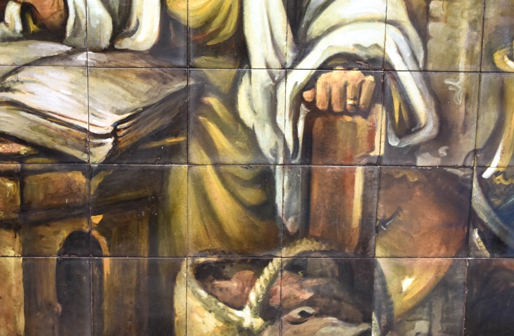 Ceramic Tile Mural Panel - Scholar at Study - 6