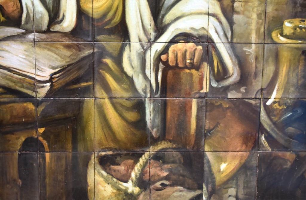 Ceramic Tile Mural Panel - Scholar at Study - 7