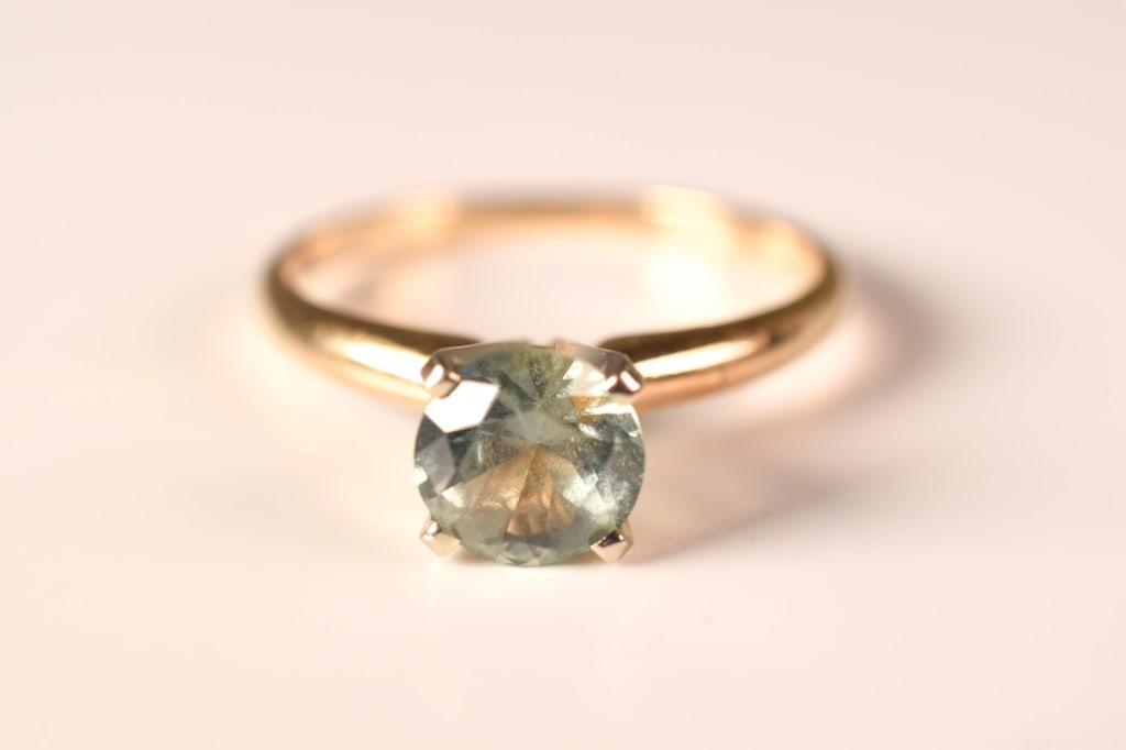 14K Gold & Aquamarine Ring 2.7 Grams (1 of 5)