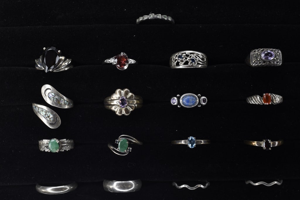 Sterling Silver & Semi-Precious Stones Rings (1 of 17)