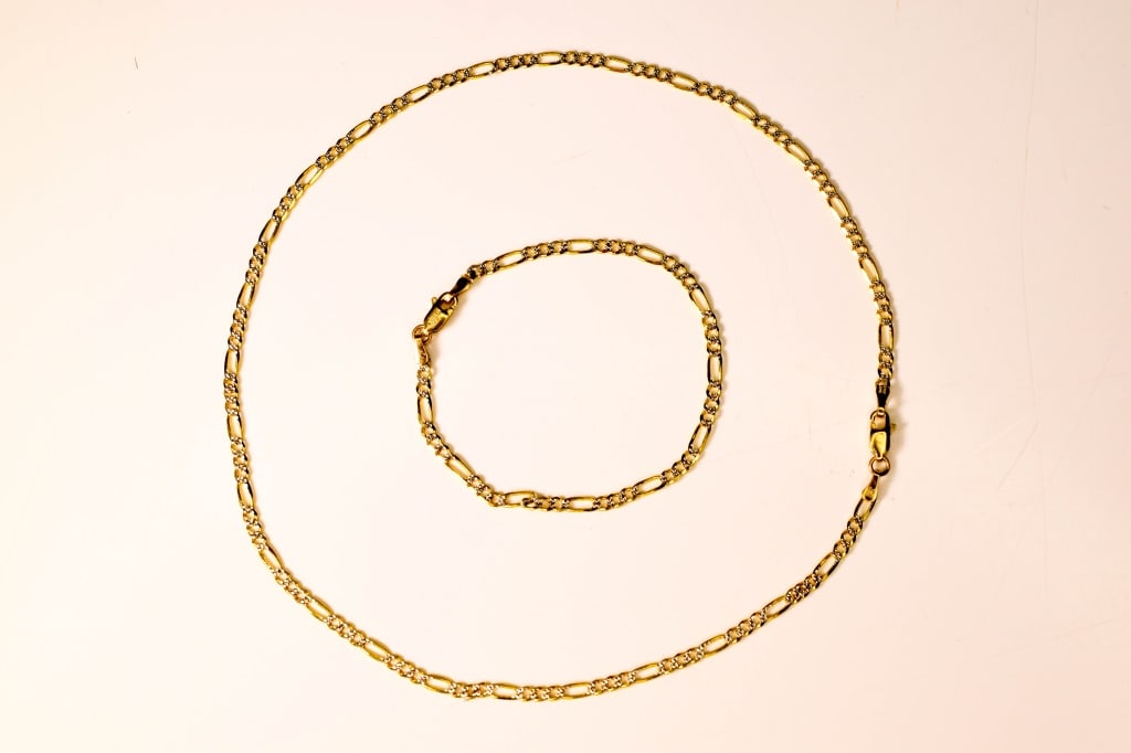 14K Gold Necklace & Bracelet Suite14.9 Grams (1 of 4)
