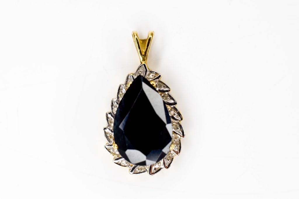 14K Gold & Sapphire Pendant 2.9 Grams (1 of 4)