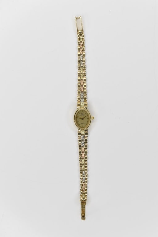 14K Gold Jean Lapaix Watch & Bracelet (1 of 4)