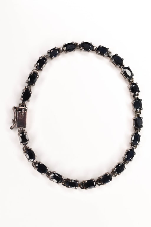 Sterling Silver & Sapphire Bracelet (1 of 3)