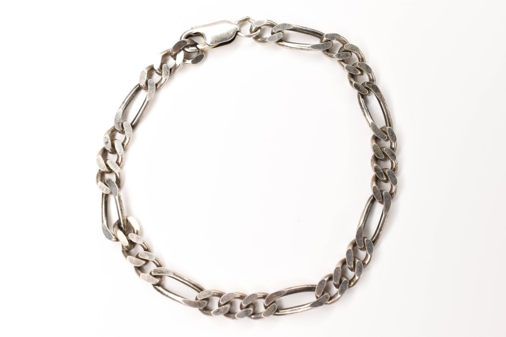 Sterling Silver Figero Link Bracelet (1 of 3)