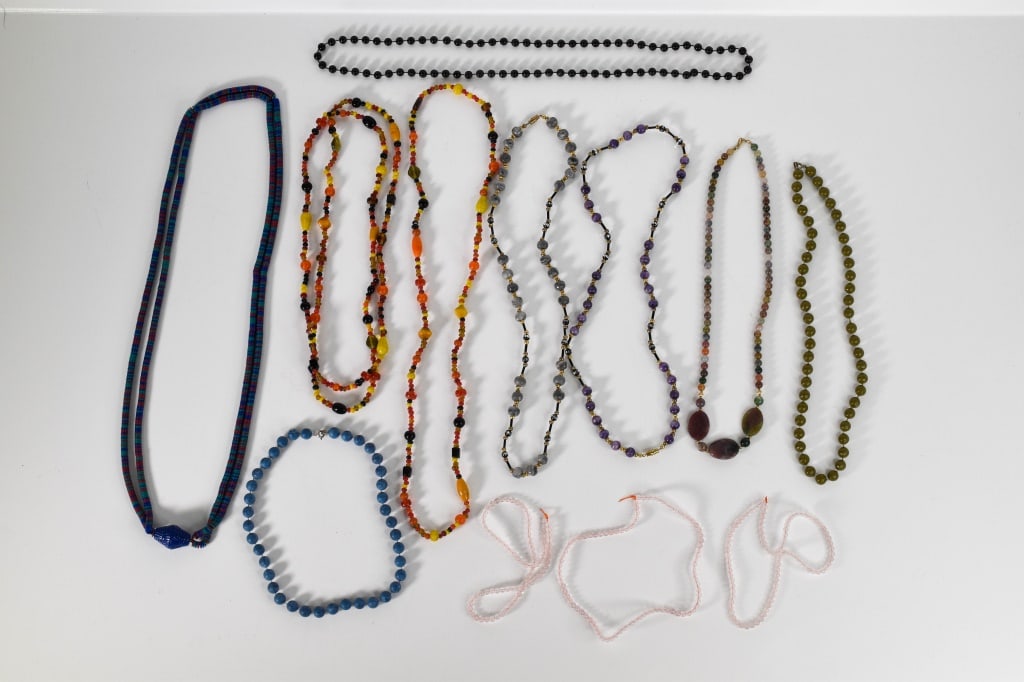 Quartz, Agate & Glass Necklaces (1 of 4)