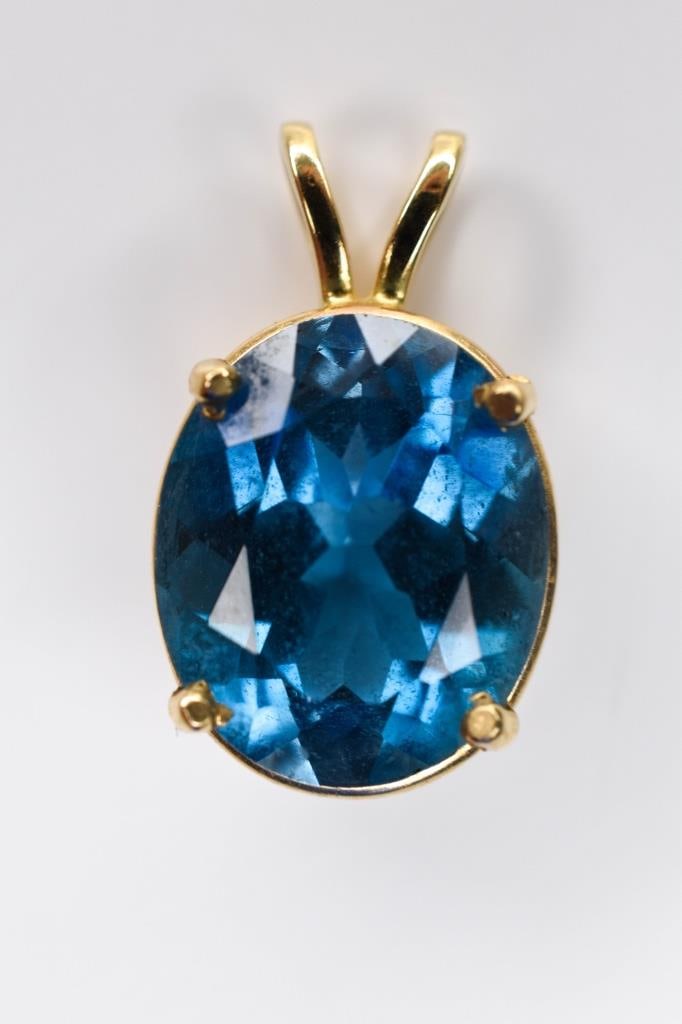 14K Gold & (5) Carat Topaz Pendant (1 of 5)