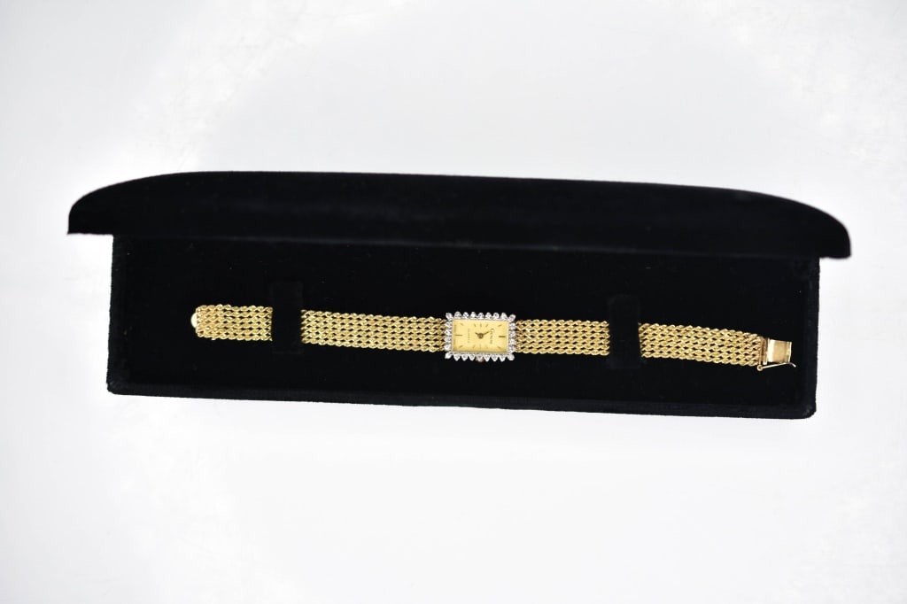 14K Gold & Diamond Geneve Lady's Wristwatch (1 of 8)