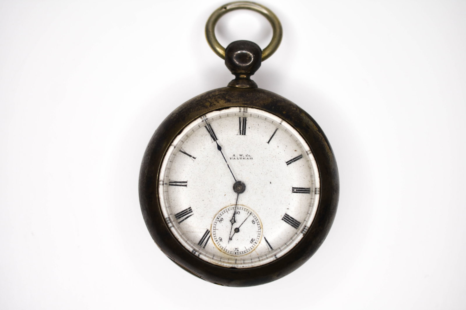 A.W. Co Waltham coin silver pocket (1 of 9)