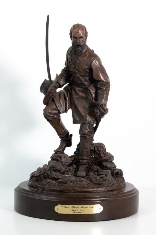 Tunison Bronze of General Lewis Armistead: Roughly 14.5 inches tall. Numbered 318/450. The sword was bent at one time. Bronze on a Wooden base. No box or paper work. Provenance: Acquired from a single owner private estate collection originatin