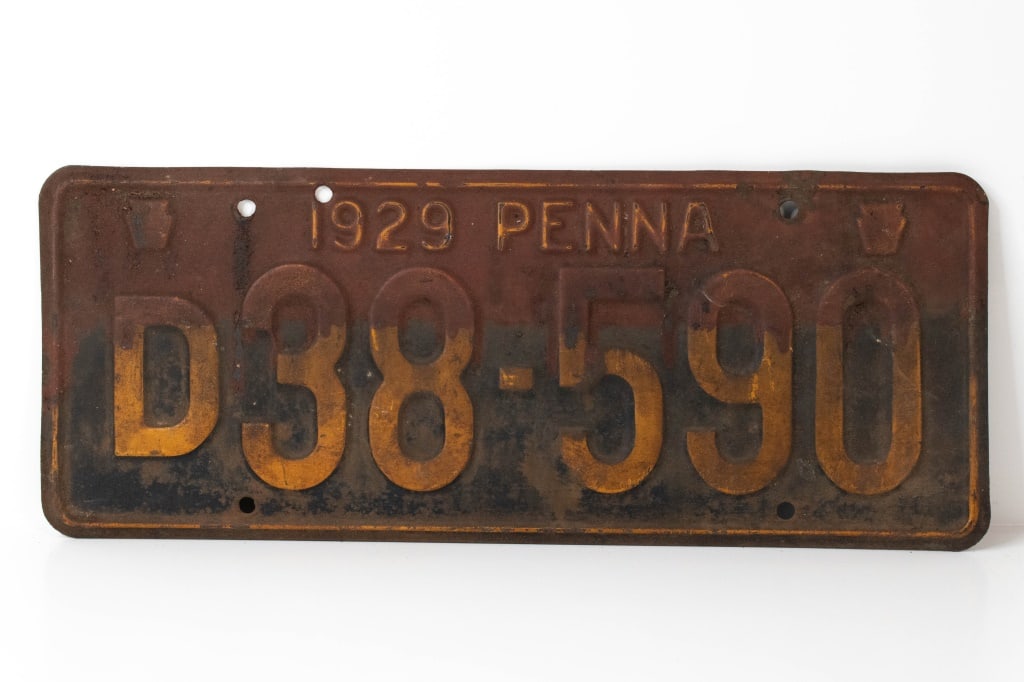 1929 Pennsylvania License Plate (1 of 6)