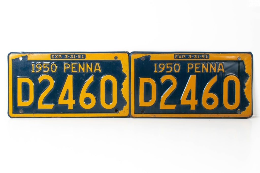 1950 Pennsylvania License Plates (Set) (1 of 4)
