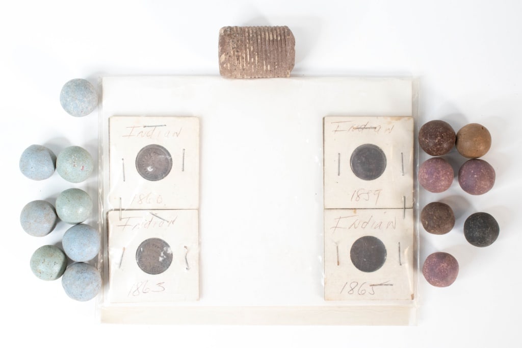 1800s Indian Head Pennies and Bullets (1 of 11)