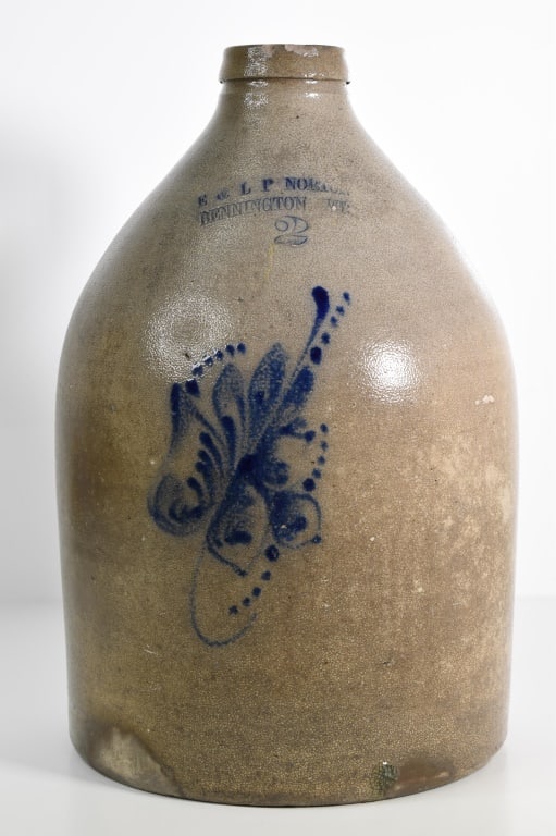 2 Gallon Blue Decorated E & LP Norton Jug (1 of 10)
