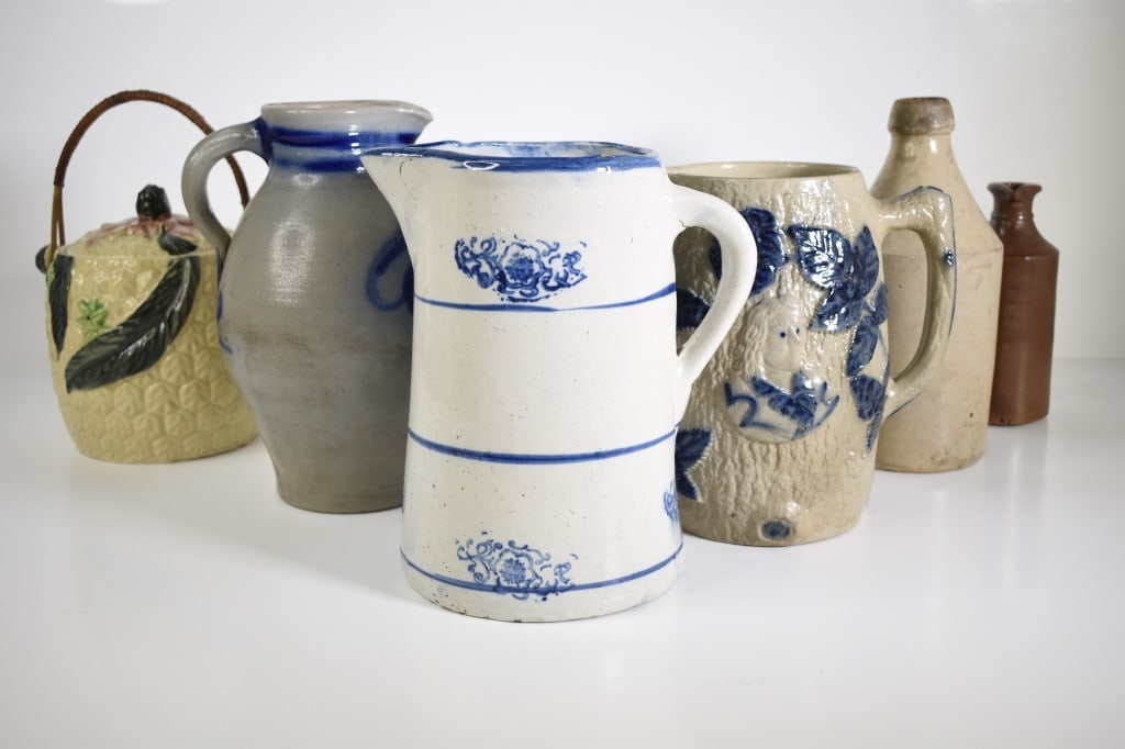 Various Stoneware Pitchers & Other Items (1 of 12)