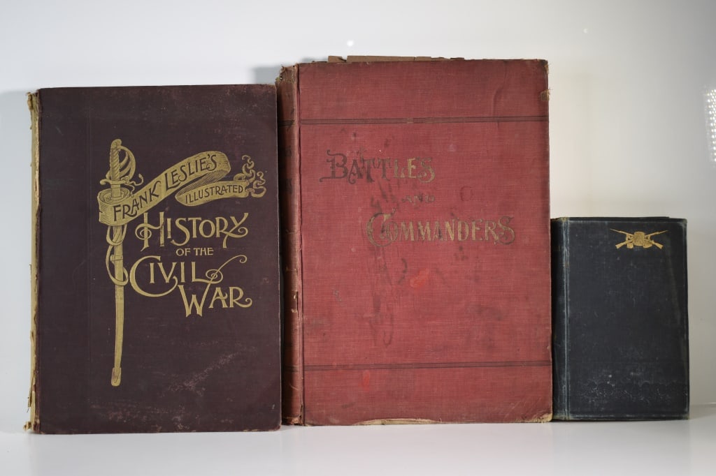 History of the Civil War by Frank Leslie: Books have some wear or damage to the cover or spines. Provenance: Acquired from a single owner private estate collection originating in Gettysburg, Pennsylvania. The collection was carefully stored i
