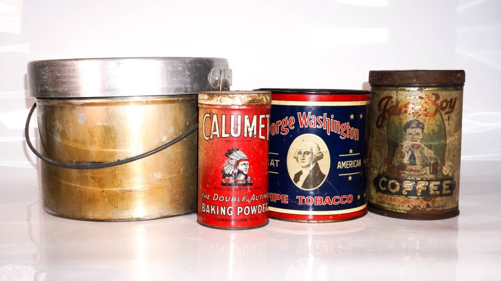 Camping Pots & Antique Advertising Tins (1 of 11)