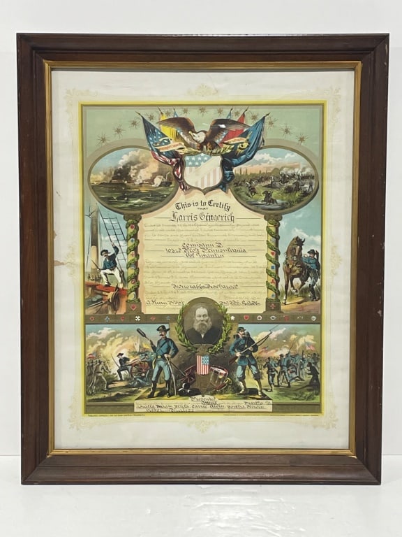 Harris Geinrich 104th PA Infantry Certificate 1865 (1 of 4)