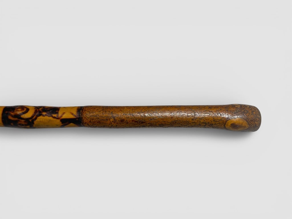 Decorated Walking Stick with Unique Pattern - 3