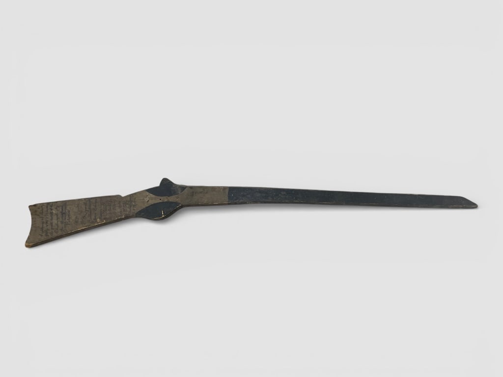 Antique Paint Decorated Civil War Rifle (Signed) (1 of 9)