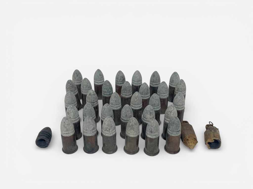 Metal Shell Casings with Projectiles (1 of 3)