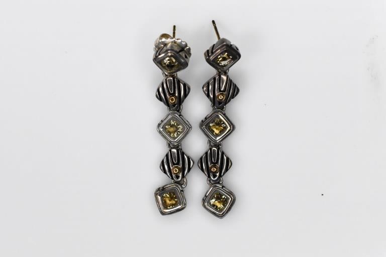 10K Gold and Sterling Earrings 11.35g (1 of 4)