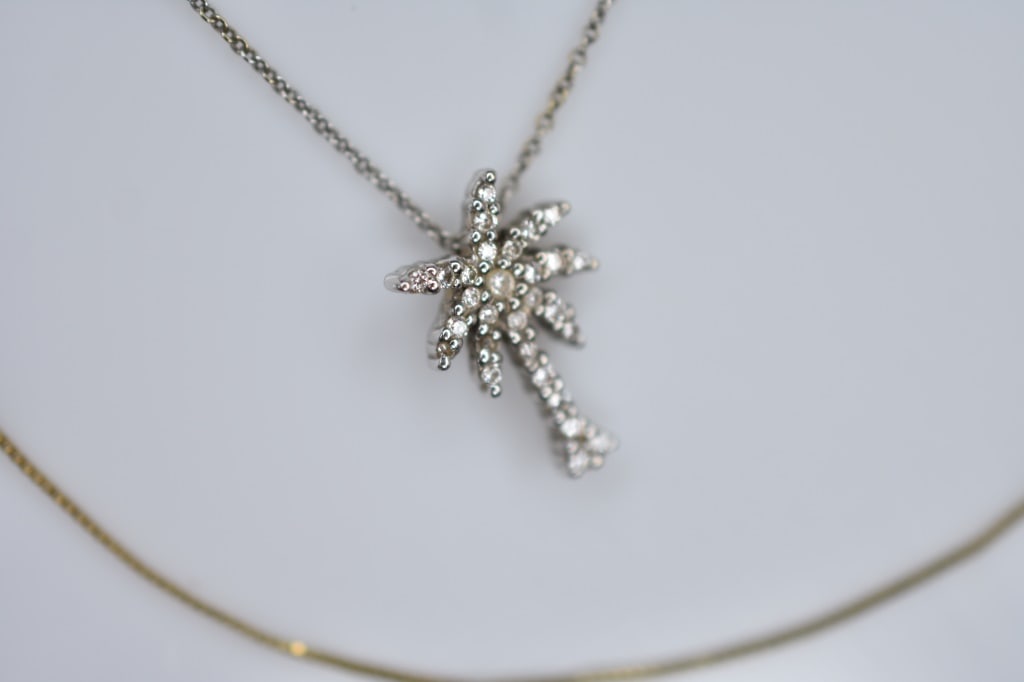 18K & 10K Gold Jewelry 4.04g: includes 2.94g of 18K jewelry and 1.1g of 10K jewelry, 2 necklaces and a pendant. Silver necklace measures approximately 16.5" long and the gold necklace measures approximately 20? long.