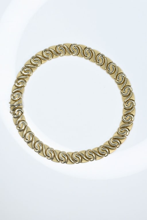 14K Gold Necklace 70.45g: 585 gold necklace measuring approximately 13" long unclasped.