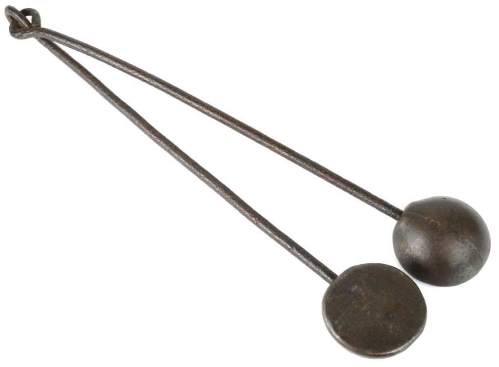 Civil War CSA Naval Jointed Bar Shot: Civil War CSA Naval Jointed Bar Shot. Used to take masts, sails, spurs and rigging for 3 pound bore. marked CSA 1862. Approximately 13.5L"