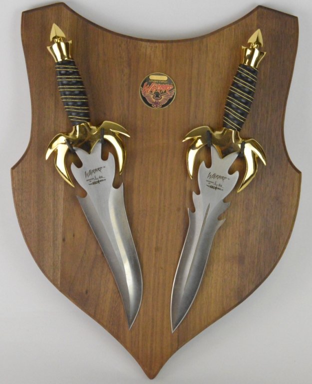 Gil Hibben Warbird Limited 2 Knife on Plaque set: Gil Hibben Warbird 2 Knife Limited Edition Knife on Plaque Set #0358 of 1000