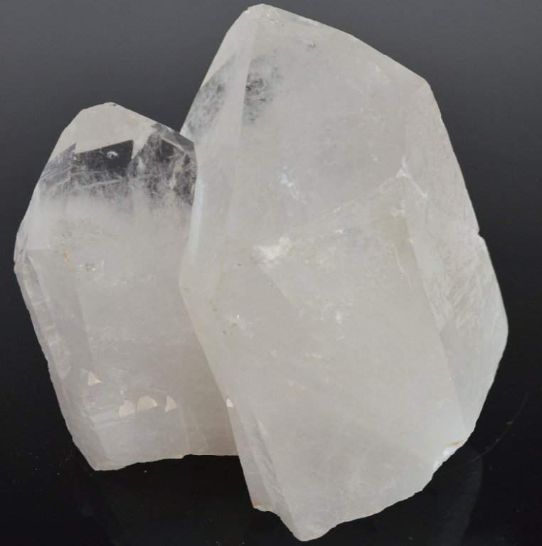 Double Crystal Obelisk Cluster: 3 3/4 high x 3 1/2 wide. 3215 carats"