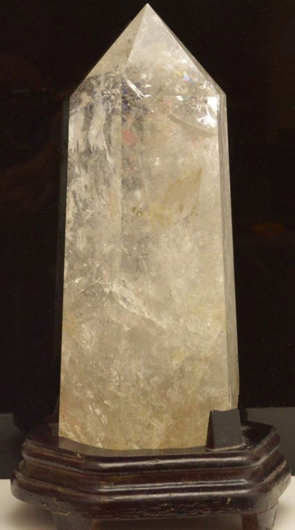 Natural Rock Crystal Obelisk: 10 high x 4 1/8" wide. 15005 carats"
