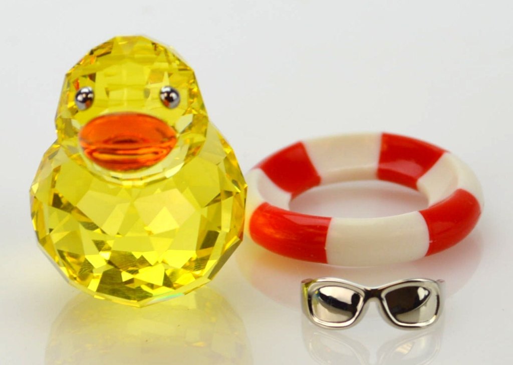 Swarovski Sunny Sam Happy Duck: With life preserver, sunglasses and OB