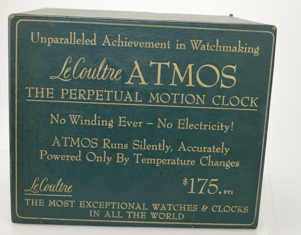 Rare LeCoultre Atmos Store Display Stand: Rare LeCoultre Atmos Clock display stand for store front advertising. measures 9 x 8" x 8""