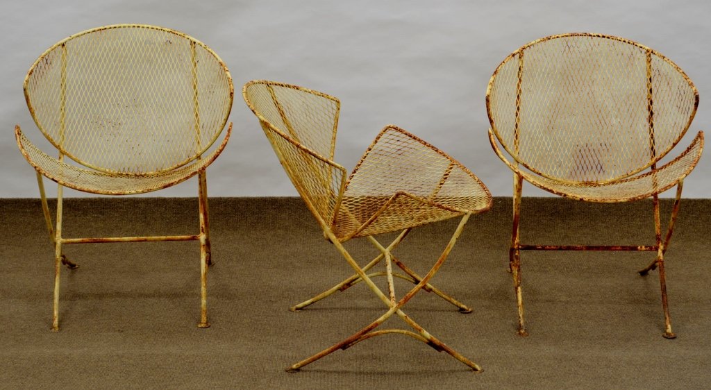 Tempestini Orange Slice Chairs: Set of (3) Maurizio Tempestini Orange slice chairs. Measure 27" x 33"