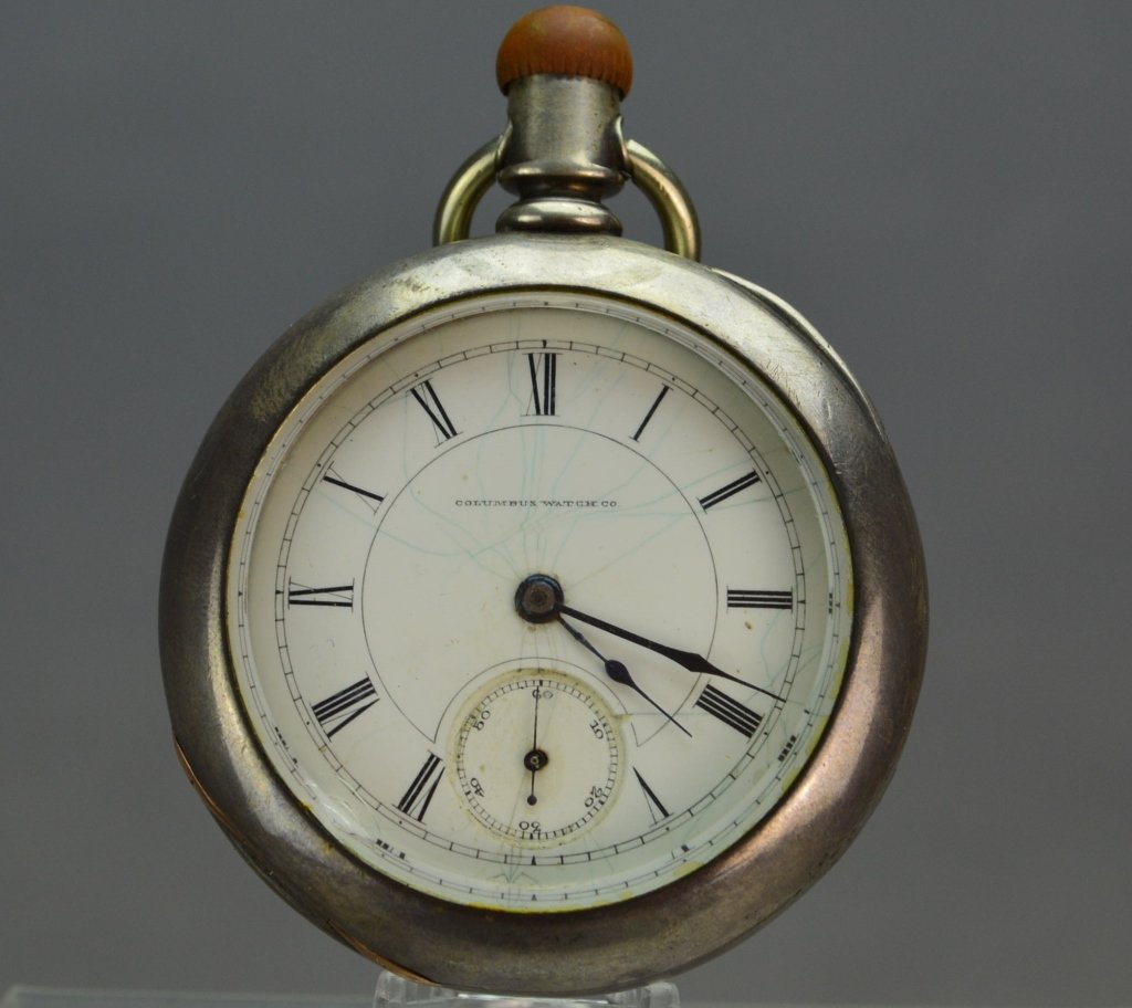 Columbus Watch Co. Coin Silver Pocket Watch