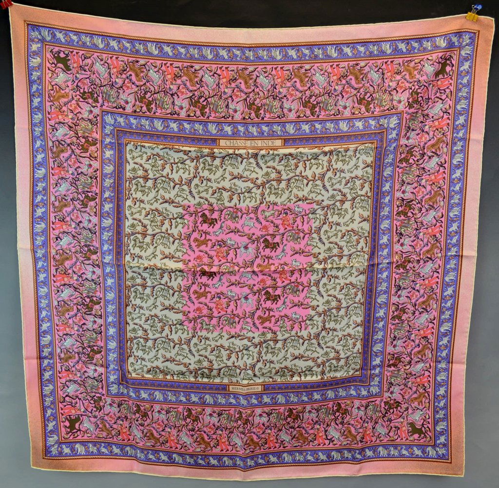 Hermes Chasse en Inde Silk Scarf (1 of 8)