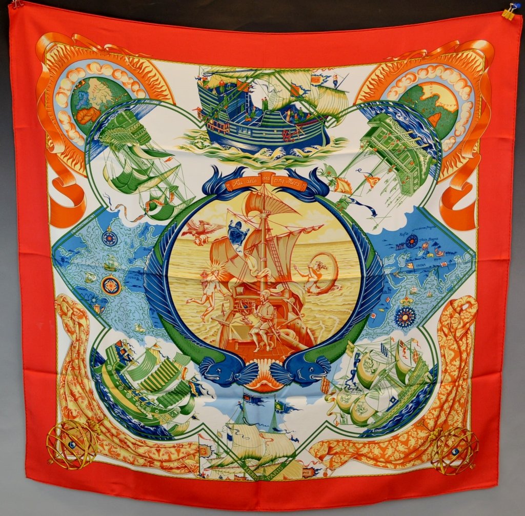 Hermes Au-dela des Cinq Mers Silk Scarf (1 of 8)