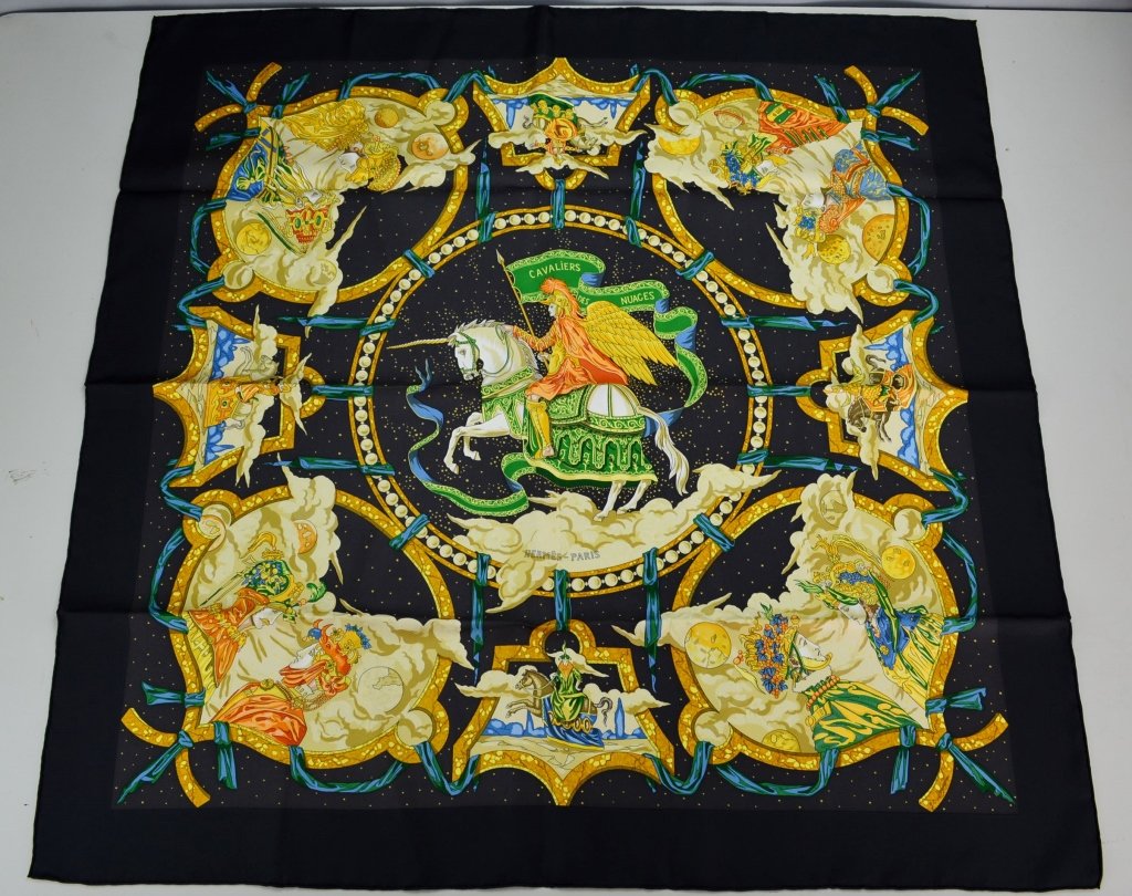 Hermes Cavaliers Des Nuages Silk Scarf (1 of 9)