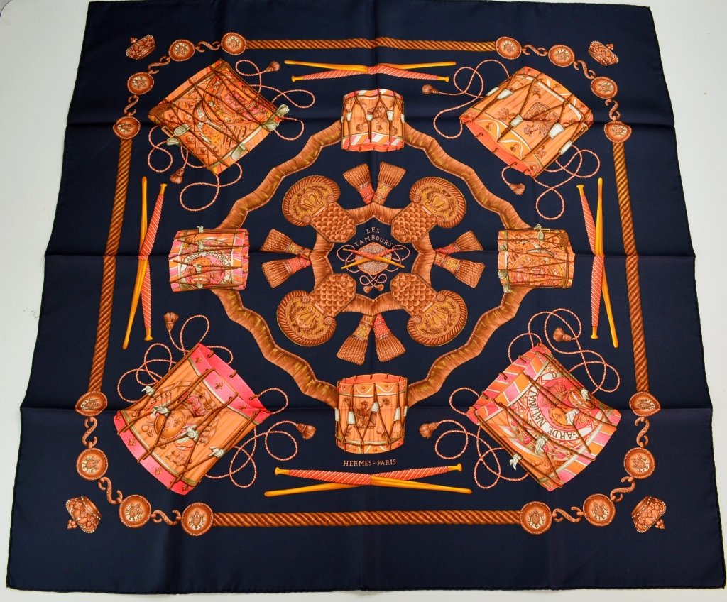 Hermes Les Tambours Silk Scarf (1 of 10)