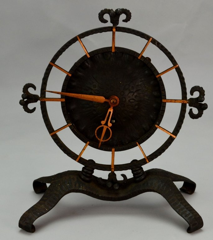 Wrought Iron Clock Grouping. (1 of 5)
